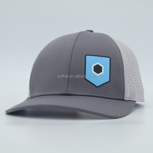 Gorras de golf perforadas con corte láser de 6 paneles OEM, gorras snapback impermeables de alto rendimiento, gorras de béisbol flotantes con logotipo personalizado - Product Image 1
