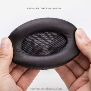 Coussinets d'oreille de remplacement pour casque <span class=keywords><strong>BOSE</strong></span> QC35, en cuir PU souple haute densité, respirants, isolation phonique - Product Image 3