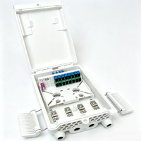 Caja de Distribución de Fibra Óptica NAP CTO Cuadrada de 24 Núcleos, Impermeable, Tipo 4 Entradas y 24 Salidas, Caja de Cierre para Divisor de Fibra Óptica
