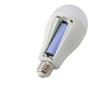 หลอดไฟ LED 12W สำหรับกรณีฉุกเฉิน ขั้ว E27 แรงดันไฟฟ้า AC85V-265V วัสดุ PP 800mA แบตเตอรี่ลิเธียมเดี่ยว ชิป SMD 2835 เส้นผ่านศูนย์กลาง 80 มม. 6000K 1100 - Product Image 1