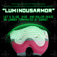 Ensemble de protection lumineux OEM pour roues de patins à roulettes, genouillères et coudières réglables pour enfants et professionnels, idéal pour le skateboard