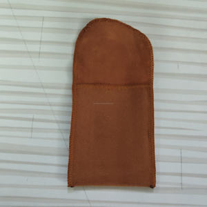 Pochette enveloppe en velours marron personnalisée, fine, anti-rayures, pour portefeuilles de crypto-monnaies, avec logo imprimé - Product Image 1