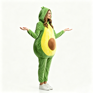 Costume amusant en peluche <span class=keywords><strong>d</strong></span>'<span class=keywords><strong>avocat</strong></span> pour adultes, <span class=keywords><strong>déguisement</strong></span> <span class=keywords><strong>d</strong></span>'<span class=keywords><strong>avocat</strong></span> en velours doux à capuche pour Halloween - Product Image 2