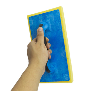 Vente en gros de flotteurs professionnels économiques pour <span class=keywords><strong>carrelage</strong></span> et truelle en plastique Lame en mousse éponge jaune Manche en plastique Truelle légère - Product Image 4
