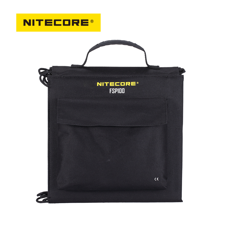 Складная солнечная панель NITECORE 100 Вт, портативный источник питания на солнечных батареях для кемпинга на открытом воздухе