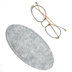 Étui à lunettes ovale en feutre créatif, personnalisable, sac de rangement pour lunettes décontracté et élégant, pochette de voyage pour lunettes. - Product Image 2