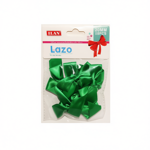 Fiocchi in nastro verde ILAN Lazo da 20 mm per artigianato e decorazioni - Product Image 1