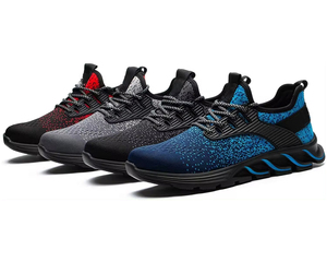 Chaussures <span class=keywords><strong>de</strong></span> sécurité d'été rouges légères <span class=keywords><strong>et</strong></span> tendance pour femmes, Tiger Master, antidérapantes, semelle EVA <span class=keywords><strong>souple</strong></span>, embout en acier, anti-perforation, pour le travail - Product Image 2