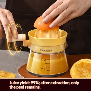 Household Hand Crank Fruit Juicer Manual Citrus <b>Squeezer</b> Orange Lemon <b>Lime</b> Extractor 500ml Scale Cup - Product Image 2