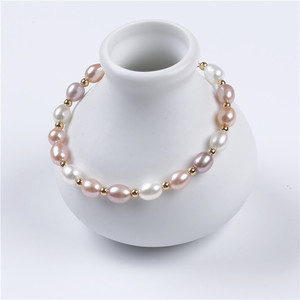 Colore Muti naturale forma di goccia di riso collana di perle d'acqua dolce <span class=keywords><strong>Set</strong></span> di gioielli per le donne - Product Image 4