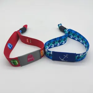 Custom RFID Wristband Fabric Social Media Wristband NFC NFC Wristband Bracelet for Festival Events Concert Tickets