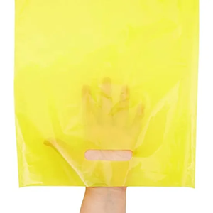 Emballage de boutique personnalisé Sac de transport réutilisable Sacs à provisions en plastique à poignée découpée avec logos - Product Image 4