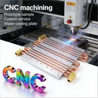 Plaque de refroidissement en cuivre et aluminium usinée CNC sur mesure haute puissance, module Peltier, plaque refroidie par eau pour véhicules à énergie nouvelle