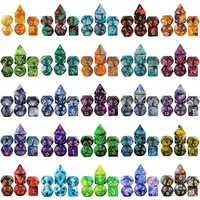 7 dés polyédriques de couleurs mélangées pour jeux de table, divertissement TRPG, jeux de société