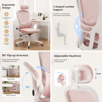 Chaise de bureau exécutive ergonomique contemporaine pivotante en maille avec support lombaire – Vente en gros