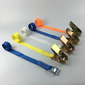 Sangles d'arrimage à cliquet sans fin de 25 mm x 4,8 m, sangles de fixation à cliquet légères - Product Image 4