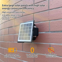 Lampe solaire d'extérieur étanche à énergie solaire pour mur, avec éclairage automatique et réglage de la direction du faisceau lumineux