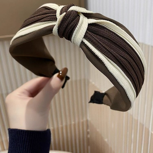 Diadema <span class=keywords><strong>de</strong></span> Moda Coreana <span class=keywords><strong>para</strong></span> Mujer, Hecha a Mano, Combinable con Todo, Diadema <span class=keywords><strong>de</strong></span> <span class=keywords><strong>Lana</strong></span> Tejida con Nudo Ancho - Product Image 2