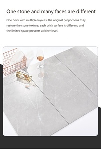 Carreaux de sol et de mur en marbre, en porcelaine, pleine masse, émaillés, 400*800 mm, pour salle de bain et balcon - Product Image 3