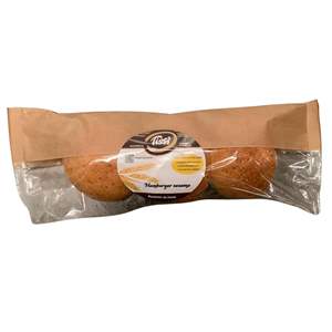 Pain à hamburger au sésame Tissi Modèle 701118 210g x 10 pièces, farine de blé tendre avec saveur de céréales en sachet MICHELETTO S.R.L. - Product Image 1