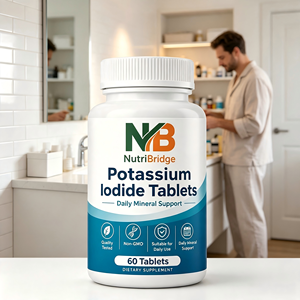 Tabletas de Yoduro de Potasio <span class=keywords><strong>con</strong></span> Logotipo de Marca Personalizado, Suplemento de Yodo para la Función Tiroidea - Product Image 1
