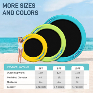 حلقة عائمة قابلة للنفخ من البولي فينيل كلوريد (PVC) صديقة للبيئة من OEM، أرجوحة مائية قابلة للنفخ للاسترخاء والتشمس في المسبح والشاطئ - Product Image 4