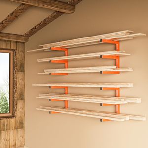 Organizzatore da Parete in Legno e Rastrelliera Metallica per Stoccaggio Legname <span class=keywords><strong>a</strong></span> 3 Livelli - Uso Interno ed Esterno, Confezione da 2-3-4-6 - Product Image 6
