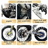 Moto tout-terrain 2 temps monocylindre refroidie par eau 300cc style GX MAGURA, 6 vitesses, carburateur PWK38, moyeu de roue CNC 50T arrière