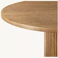 Table et chaises de salle à manger en bois massif au design moderne pour 4 à 6 personnes, chêne naturel, fabrication artisanale, écologique, pour villas, hôtels, restaurants