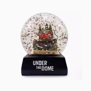 Globo de nieve con purpurina estrella edificio casa resina 10CM Navidad Año Nuevo VIP marca personalizada para presentaciones - Product Image 4