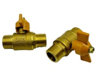 Vanne de sécurité pour gaz de fabrication chinoise, vanne à gaz en laiton de 1/2 pouce, vanne à boisseau sphérique en laiton forgé