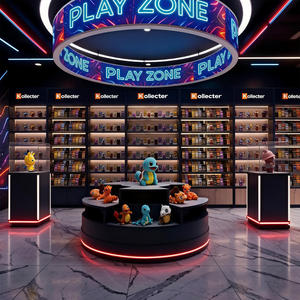 Custom Designer Toy Store Interior Fit-Out <b>IP</b> Collectible Retail Display Fixtures Neon Tech Display Turnkey Shopfitting Solution - Product Image 1