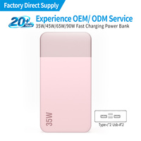 Batería Externa Portátil de Carga Súper Rápida para Teléfono Móvil, Personalizable, 35W 45W 65W 10000mAh 20000mAh, Fabricante de China