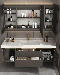 Gân tường treo tủ phòng tắm Vanity với gương và lưu vực