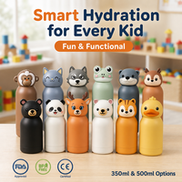 Bouteille d'eau isotherme en acier inoxydable pour enfants, forme animale, 350 ml/500 ml, double paroi sous vide, sans BPA