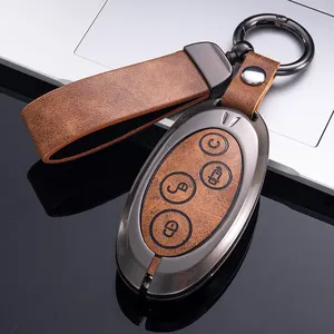 Premium Luminous Metal 360 Graus Proteção Completa CarKey Shell para BYD Tang DM Car Key Bag caso Carteira Titular Key Cover