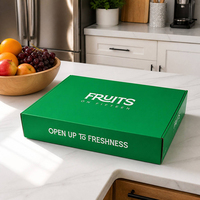 Kartonnen verpakking voor verse fruitbezorging, ecologisch, hoogwaardig, met sponsmat laminatie, groothandel, groene retailverpakking
