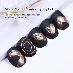 Vinimay Gel de modelage semi-solide sans essuyage effet chrome 5g/pot, personnalisation OEM avec votre logo, <span class=keywords><strong>Poudre</strong></span> effet miroir magique, Gel de sculpture 3D pour ongles - Product Image 4