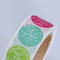 Rouleau de papier vinyle imperméable, autocollant personnalisé avec logo design, différentes couleurs, joli vinyle, thank you, pour petites entreprises, pièces