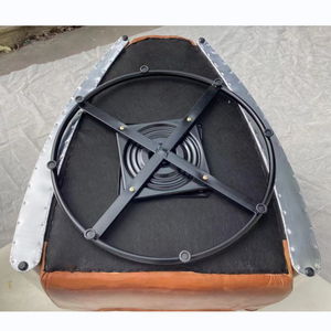 Spitfire Retro Kim Loại Nhôm Cổ Điển Đau Khổ Tan Da 360 Xoay Tomcat Ghế Aviator - Product Image 4