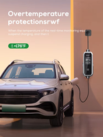 Nouvelle station de recharge portable pour véhicules électriques AC 7 kW, étanche IP65, résistance à la tension AC 2000 V, longueur de câble de 5 m, type 1 pour véhicules électriques