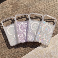 Étui de téléphone magnétique en acrylique avec motif de coquille d'ormeau pour iPhone 18, boîtier de protection anti-rayures personnalisé en gros