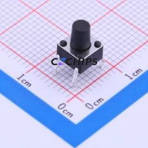 TSA061G80-250 Tactile Switch Through hole-4P,6.1x6.1mm Switch Single Pole Single Throw Round Button 2.5N Through Hole - Product Image 1