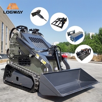 Minipala cingolata LOGWAY omologata CE EPA Euro V con benna per impieghi gravosi, ideale per agricoltura, frutteti e paesaggistica