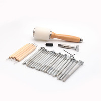 Vente directe usine Kit complet de bricolage pour artisanat du cuir fait main, comprenant outils de gravure sur cuir, marteau, découpeuse rotative et outils de sculpture, pour usage domestique