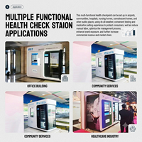 Quiosco de Control de Salud Multifuncional con Pantalla Táctil de 21.5 Pulgadas, Estación de Telemedicina de Signos Vitales Todo en Uno para Hospitales y Farmacias