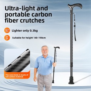 Bâton de marche anti-chute en alliage d'aluminium pour personnes âgées, antidérapant, télescopique, pour la réadaptation. - Product Image 6