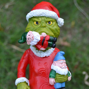 Venta al por mayor <span class=keywords><strong>Grinch</strong></span> estatua resina decoración navideña personalizada OEM personaje escultura para vacaciones y exhibición al por menor - Product Image 3