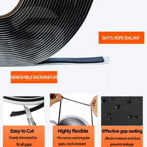 Nastro Butilico Autoadesivo Impermeabile, Isolante Acustico e Antivibrazioni, Striscia Sigillante per Pareti, Nastro Tenace - Product Image 4