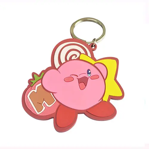 Wholesale Personalized Custom Design Rubber Keychain Cartoon Cute Keychain Soft Rubber Logo Keychain